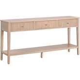Highland 3 Drawer Console Table in Natural Oak Finish 5268.NAT-OAK